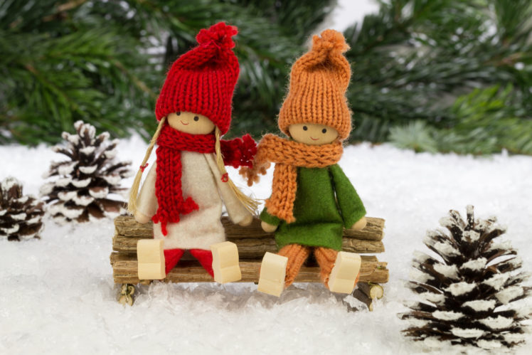 toys, Winter, Hat, Pine, Cone, Doll HD Wallpaper Desktop Background