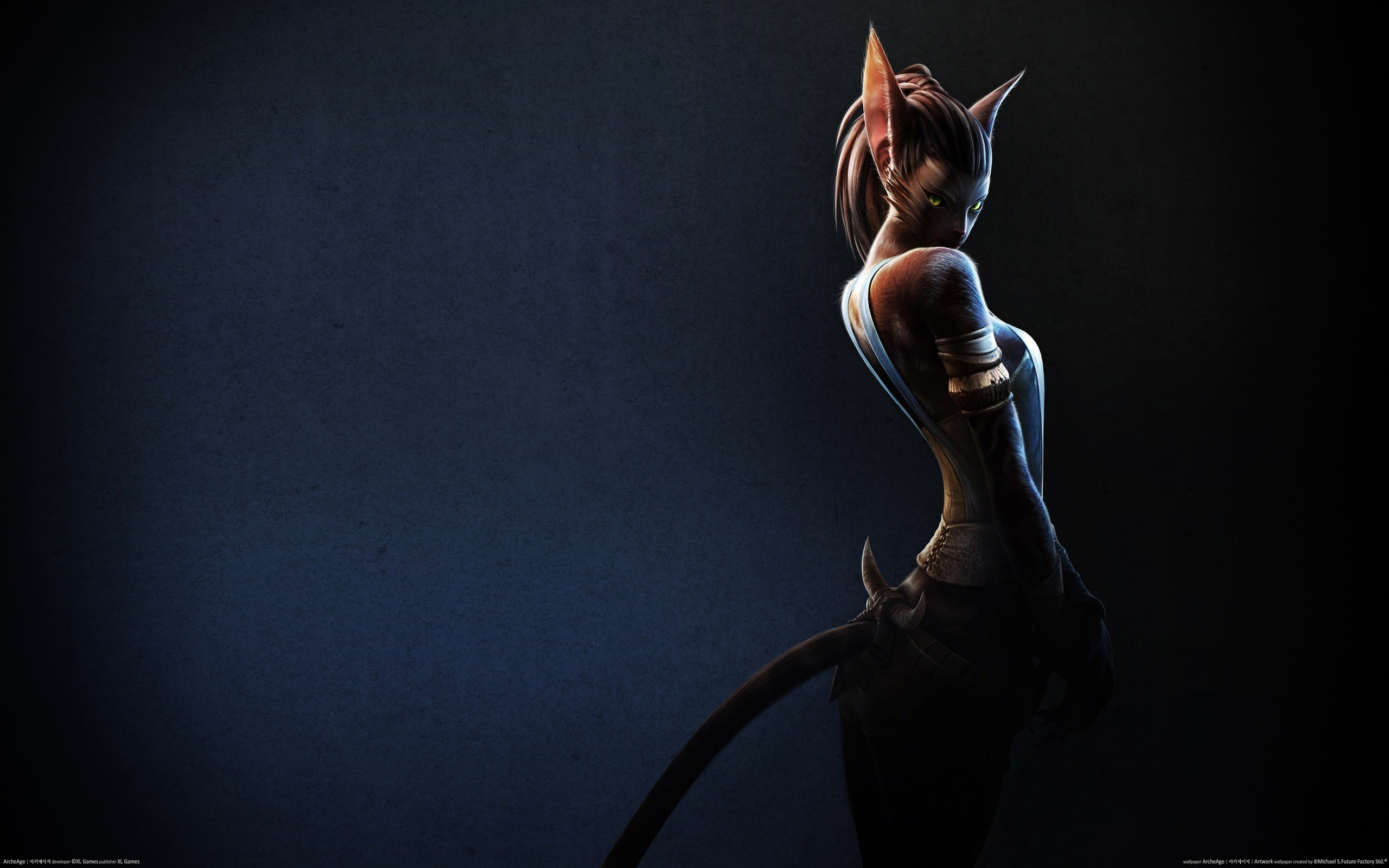 women, Tails, Video, Games, Artwork, Ferres, Archeage, Online Wallpaper