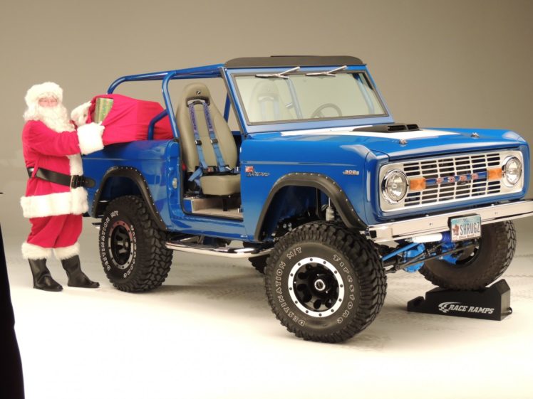 ford, Bronco, 4×4, Suv, Santa, Christmas HD Wallpaper Desktop Background