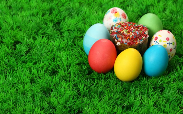 multicolor, Easter, Eggs HD Wallpaper Desktop Background