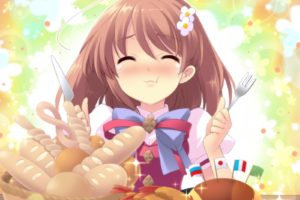food, Seifuku, Game, Cg, Flyable, Heart, Inaba, Yui, Anime, Girls, Eating
