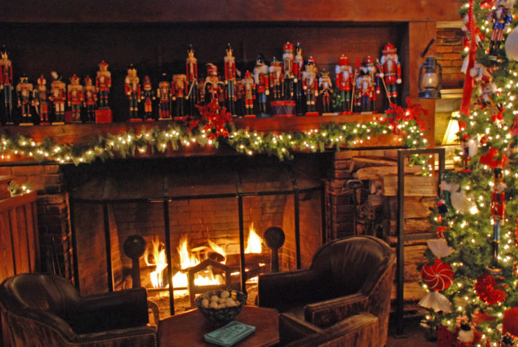 christmas, Fireplace, Fire, Holiday, Festive, Decorations Wallpapers HD ...