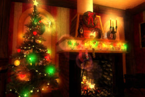 christmas, Fireplace, Fire, Holiday, Festive, Decorations, Rs
