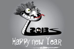 snakes, New, Year, Holidays, Digital, Art, Happy, New, Year, Grey, Background