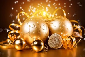 gold, New, Year, Christmas