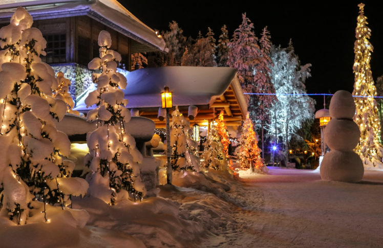 seasons, Winter, Finland, Lapland, Snow, Fir, Snowmen HD Wallpaper Desktop Background