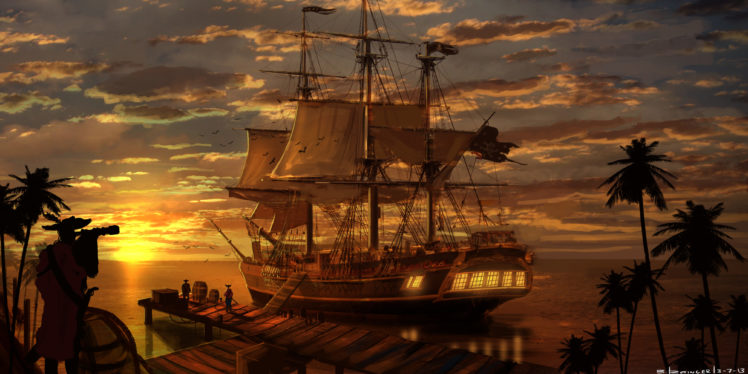 assassins, Creed, Fantasy, Ship, Boat HD Wallpaper Desktop Background