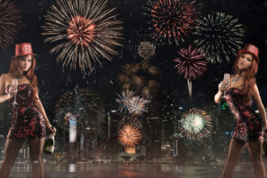 tancy, Marie, New, Year, Fireworks, Night, City, A, Bottle, Of, Champagne