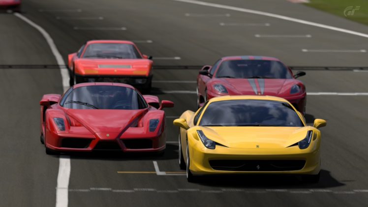 video, Games, Cars, Vehicles, Ferrari, 458, Italia, Ferrari, Enzo, Gran, Turismo, 5, Playstation HD Wallpaper Desktop Background