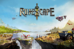 runescape, Fantasy, Adventure, Poster, Waterfall, River, City, Castle, Dragon