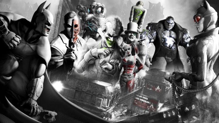 batman, Video, Games, The, Joker, Harley, Quinn, Catwoman, The, Riddler, Batman, Arkham, Asylum, Harvey, Dent HD Wallpaper Desktop Background