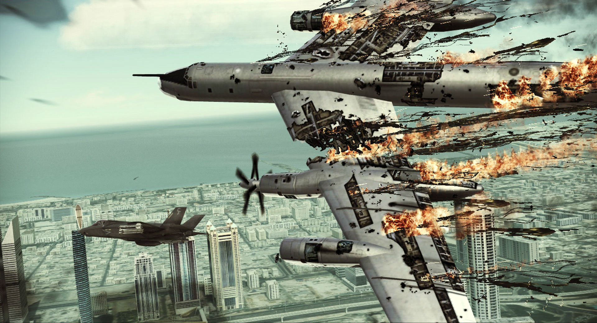 ace, Combat, Game, Jet, Airplane, Aircraft, Fighter, Plane, Military, Battle, Explosion, Fire, Jf Wallpaper