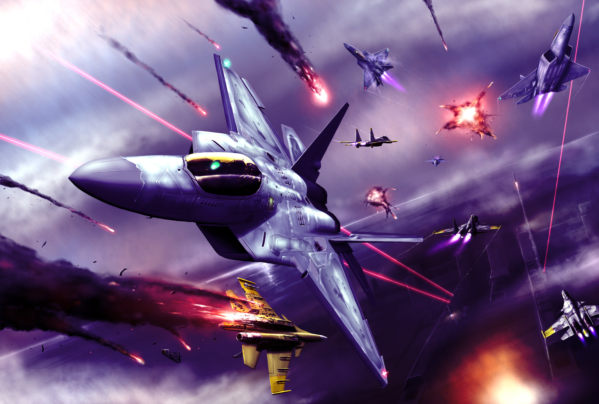 ace, Combat, Game, Jet, Airplane, Aircraft, Fighter, Plane, Military, Battle, Weapon, Missile Wallpaper