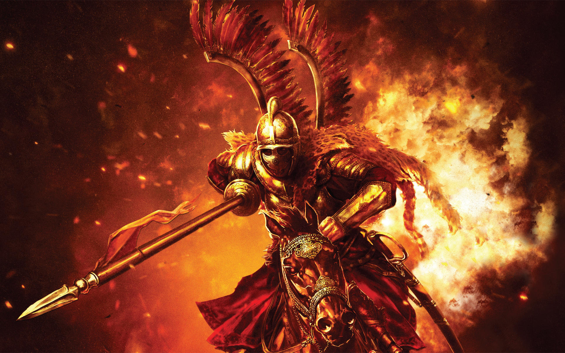 mount, And, Blade, Fantasy, Warrior, Armor, Knight, Horse, Fire, Poster Wallpaper