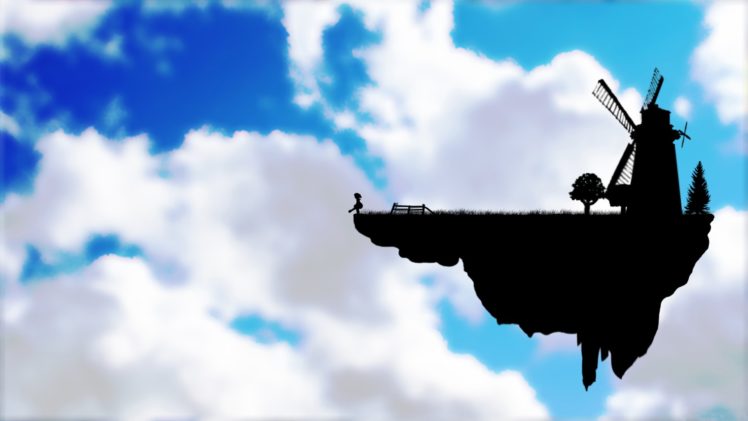 clouds, Link, The, Legend, Of, Zelda, Windmills, Skies HD Wallpaper Desktop Background