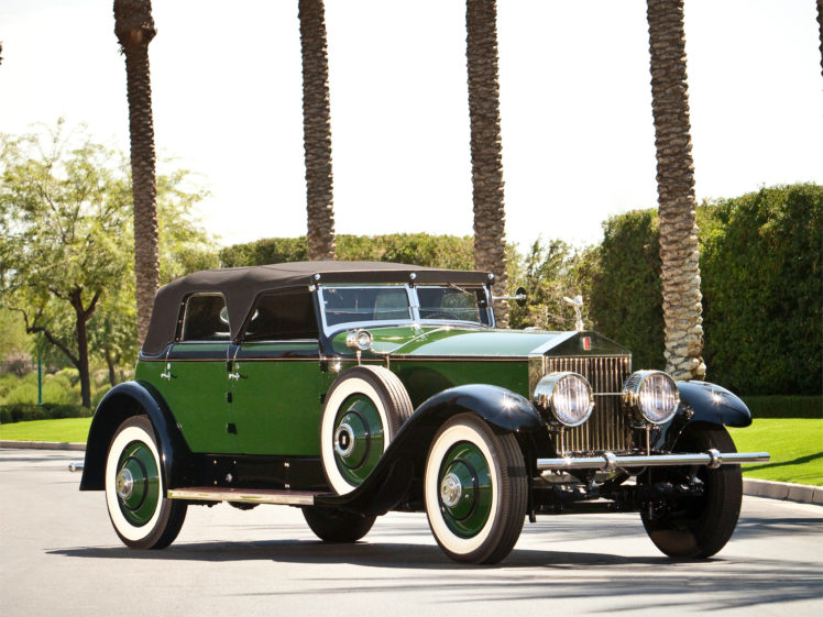 1929, Rolls, Royce, Springfield, Phantom, I, Convertible, Sedan, Hibbard, Darrin, Luxury, Retro HD Wallpaper Desktop Background