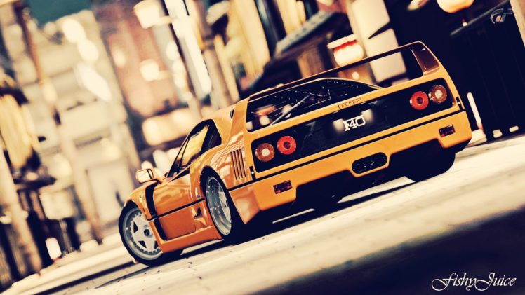 video, Games, Cars, Ferrari, Gran, Turismo, 5, Races, Playstation, 3, F40 HD Wallpaper Desktop Background