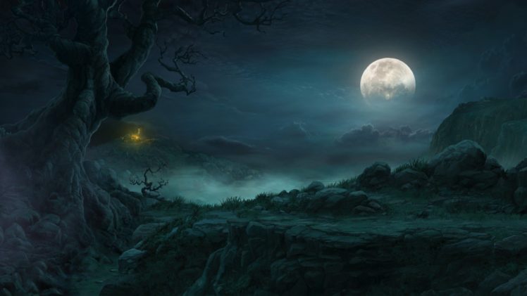video, Games, Landscapes, Moon, Artwork, Diablo, Iii HD Wallpaper Desktop Background