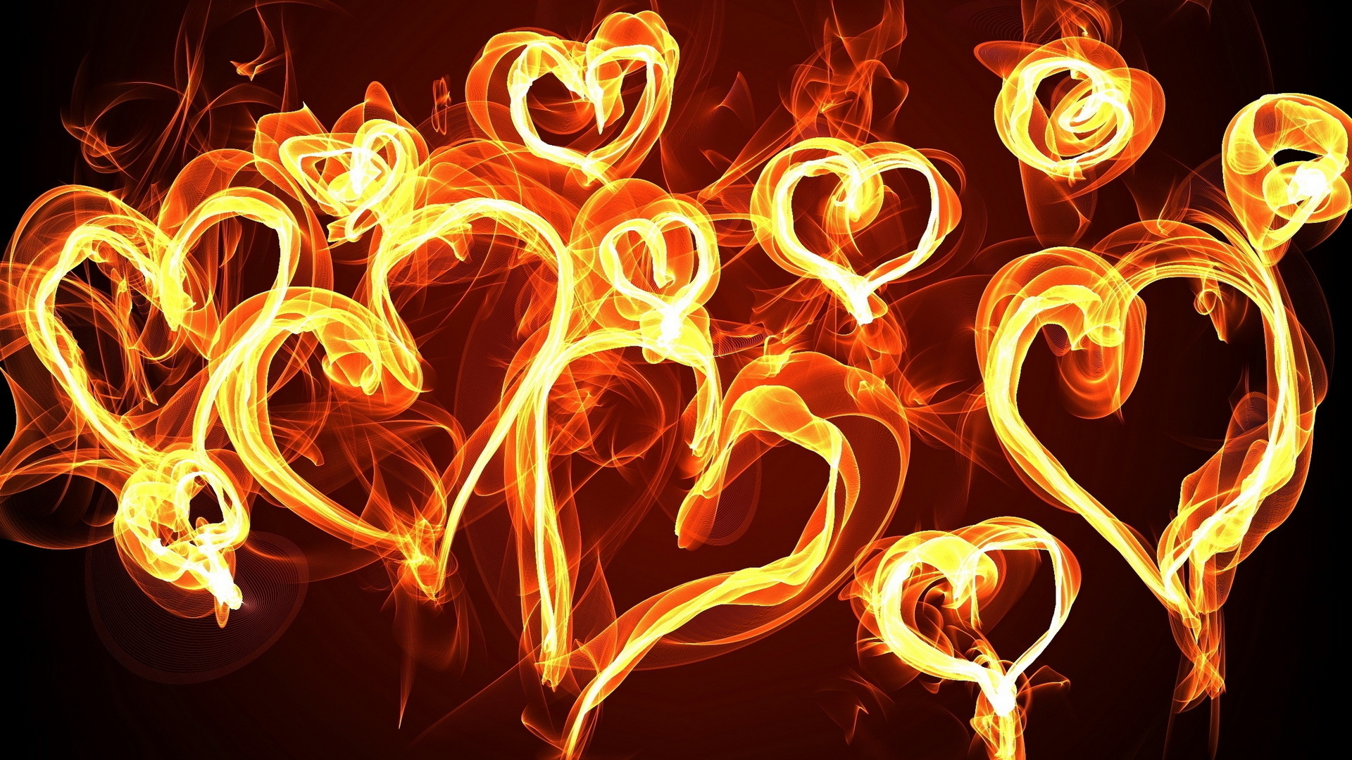 abstract, Fire, Flames, Love, Romance, Heart, Bright, Cg, Digital art Wallpaper