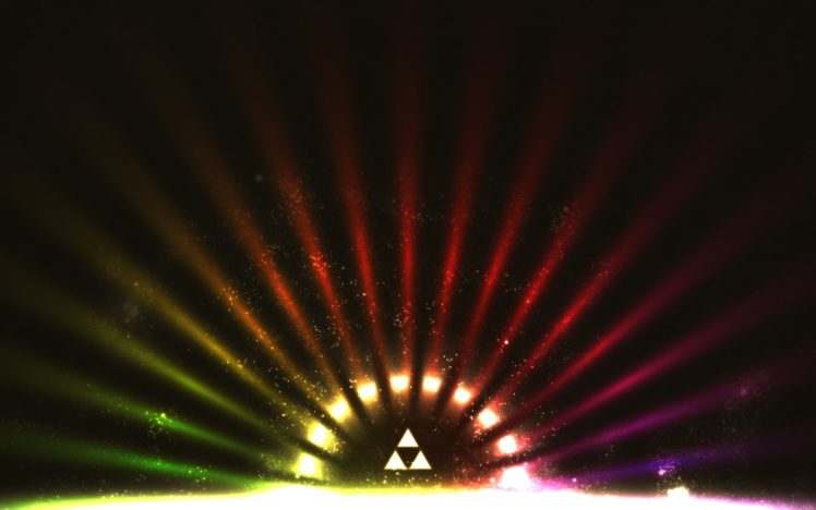 multicolor, Triforce, The, Legend, Of, Zelda HD Wallpaper Desktop Background