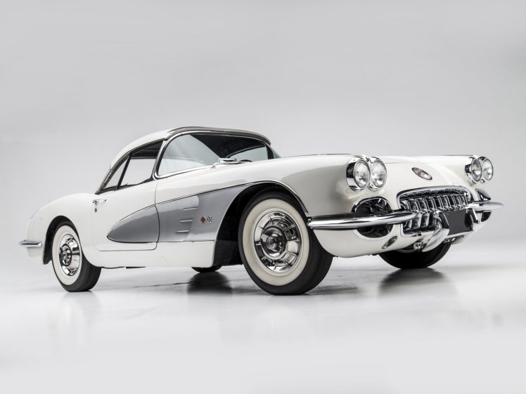 1958, Chevrolet, Corvette, C 1,  j800 867 , Muscle, Supercar, Retro HD Wallpaper Desktop Background