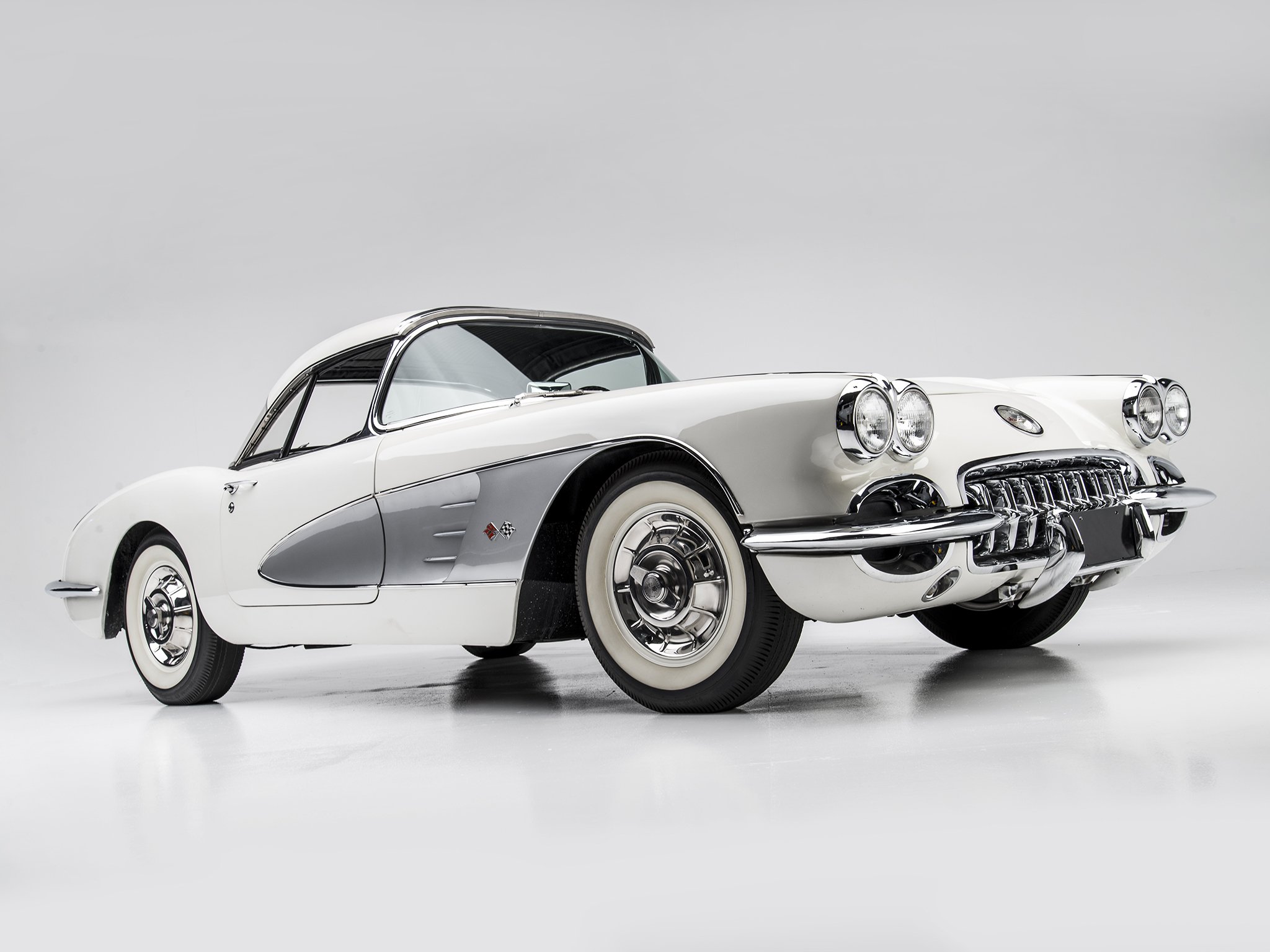 1958, Chevrolet, Corvette, C 1,  j800 867 , Muscle, Supercar, Retro Wallpaper
