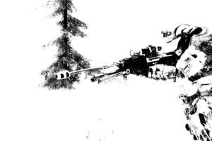 snow, Trees, Halo, Sniper, Rifles