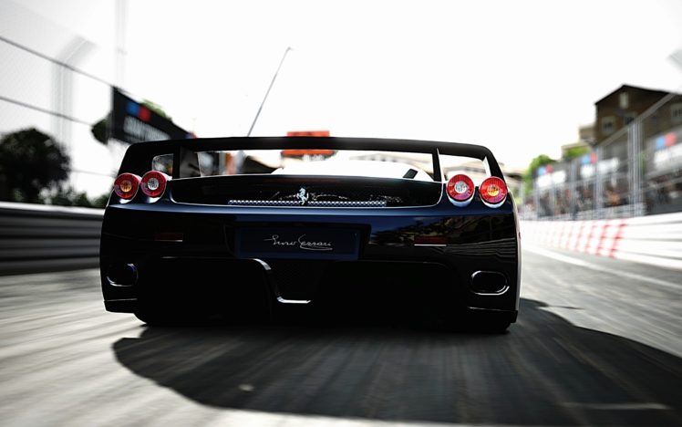 video, Games, Black, Cars, Ferrari, Horses, Track, Races, Supercar HD Wallpaper Desktop Background