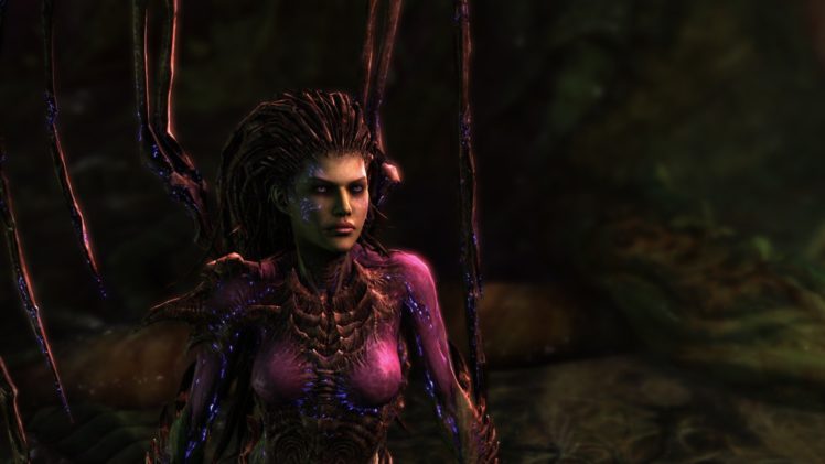 women, Video, Games, Starcraft, Zerg, Blizzard, Entertainment, Starcraft, Ii , Heart, Of, The, Swarm, Sarah, Kerrigan, Queen, Of, Blades, Starcraft, Ii, Pc, Games, Strategy HD Wallpaper Desktop Background