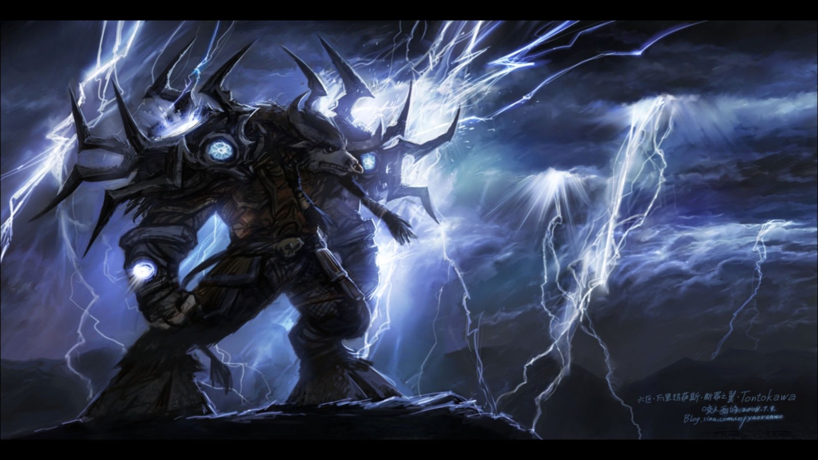 video, Games, World, Of, Warcraft, Electricity, Tauren, Elemental, Lightning, Shaman Wallpaper