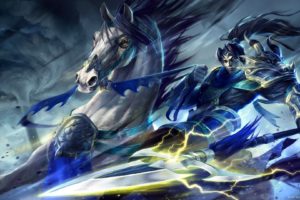 video, Games, Blue, Dragons, League, Of, Legends, Horses, Skin, Xin, Zhao