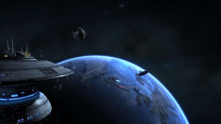 star, Trek, Online, Game, Sci fi, Futuristic, Spaceship, Planet HD Wallpaper Desktop Background