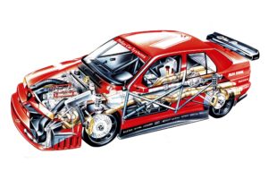 1993, Alfa, Romeo, 155, V 6, T i, Dtm,  se052 , Race, Racing, Interior, Engine