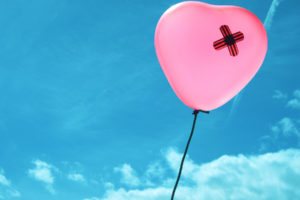 love, Romance, Emotion, Broken, Heart, Pain, Healing, Balloon, Pink, Sky, Clouds, Flight, Fly, Float