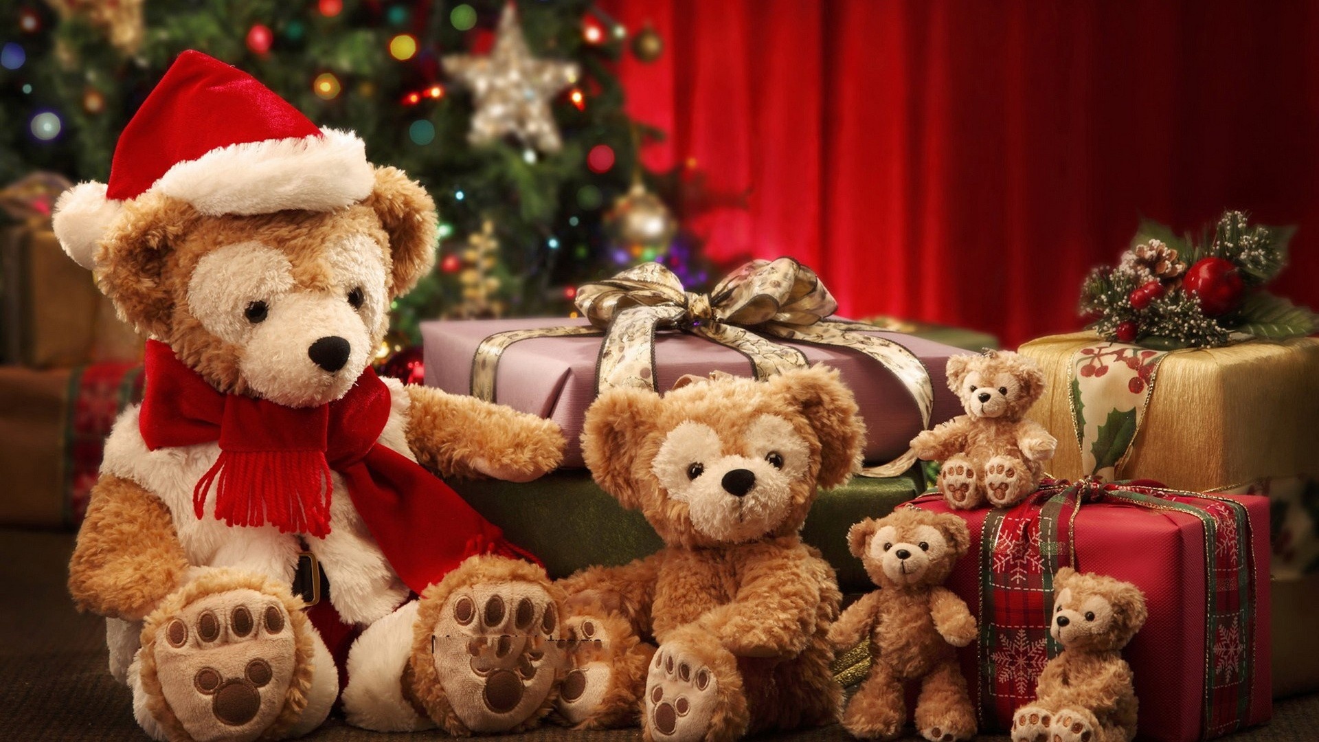 holiday, Christmas, Seasonal, Bears Wallpaper