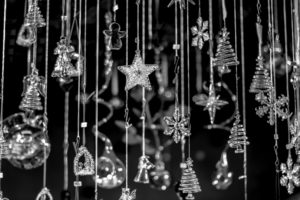 holidays, Christmas, New, Year, Bokeh, Jewelry, Pendant, Chain, Black, White