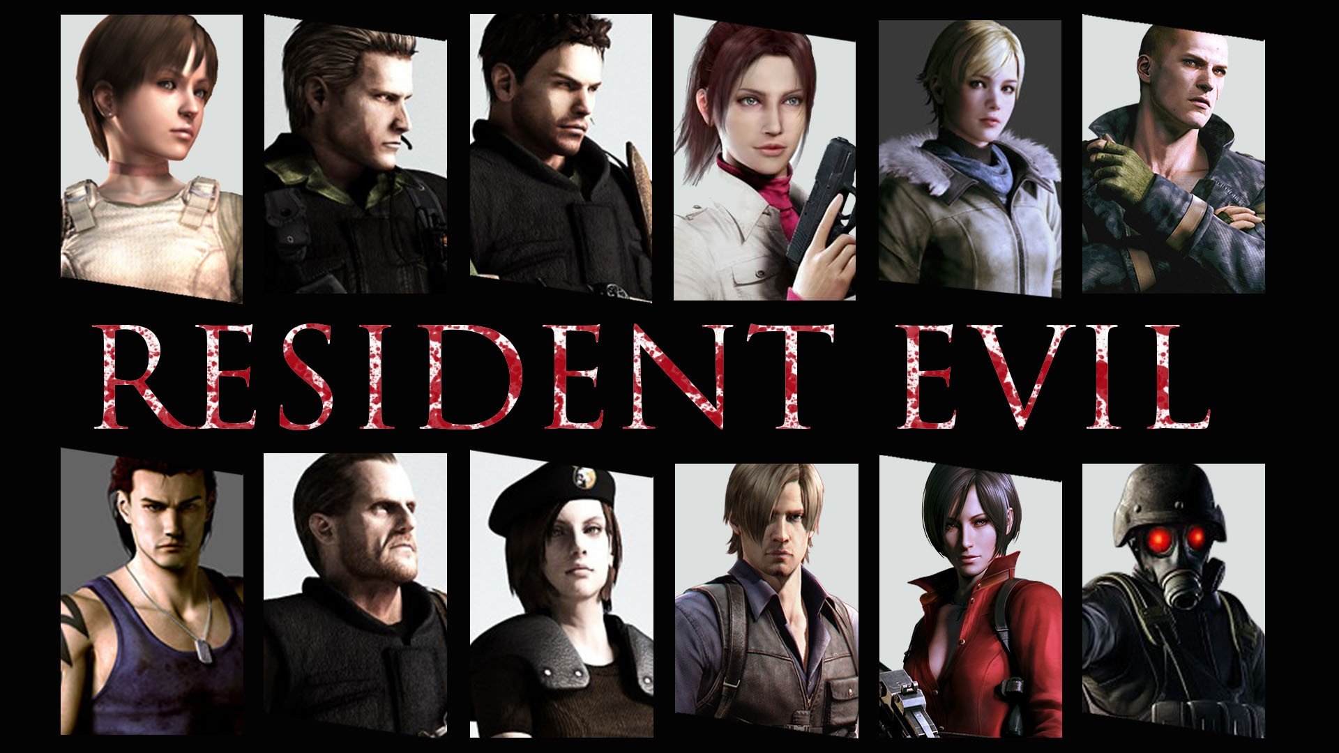 video, Games, Resident, Evil, Claire, Redfield, Jill, Valentine, Characters, Chris, Redfield, Ada, Wong, Rebecca, Chambers, Albert, Wesker, Panels, Barry, Burton, Leon, S, , Kennedy, Hunk, Game Wallpaper