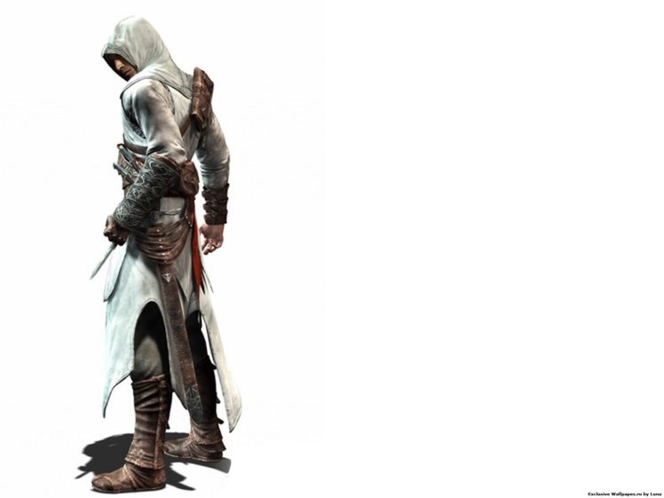 assassins, Creed, Simple, Background, Games, White, Background HD Wallpaper Desktop Background
