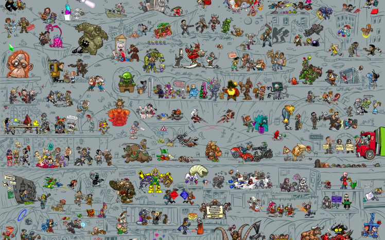 game collage website wallpaper