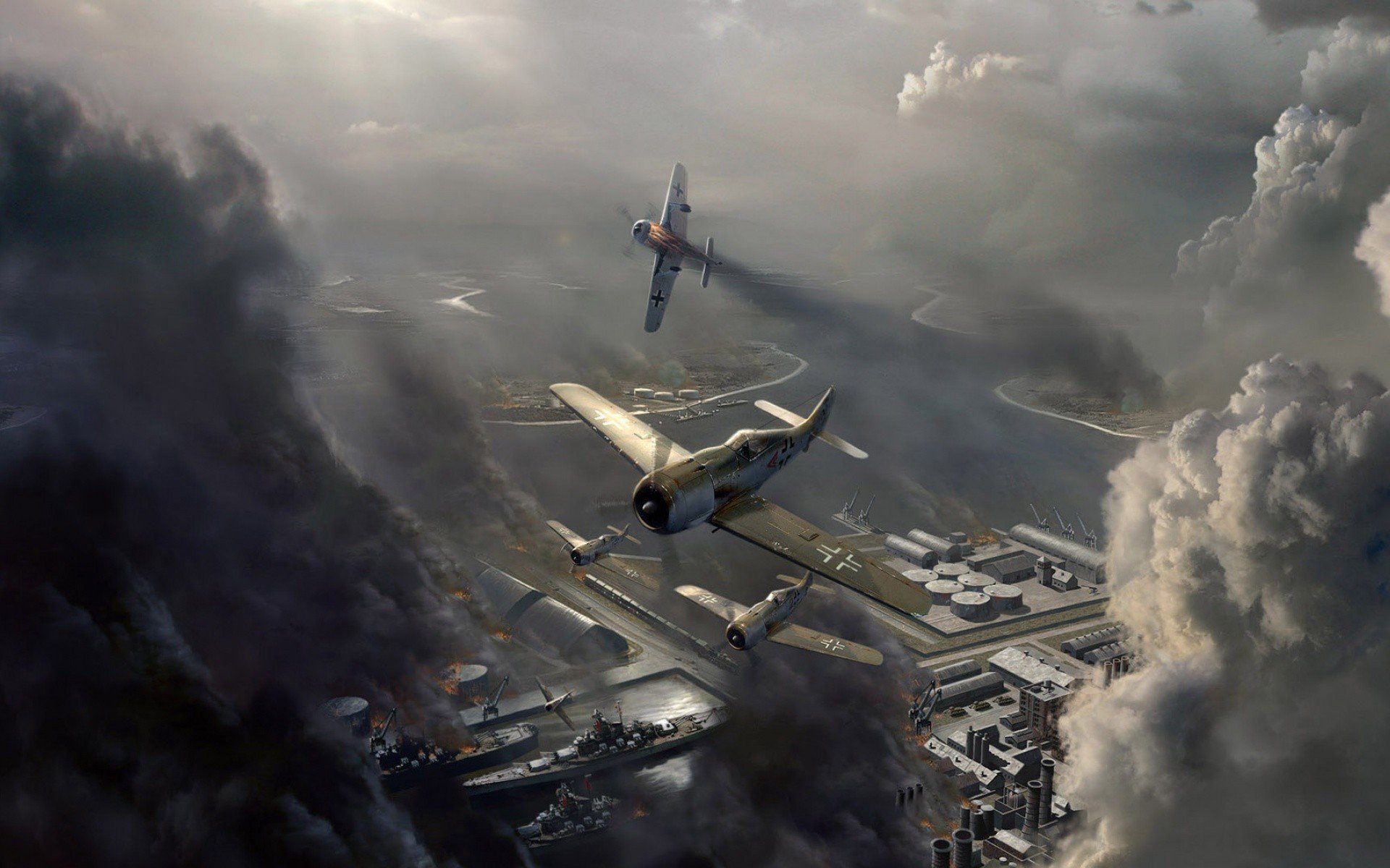 aircraft, World, War, Ii, Focke wulf, 190, Fw 190, Focke, Wulf Wallpaper