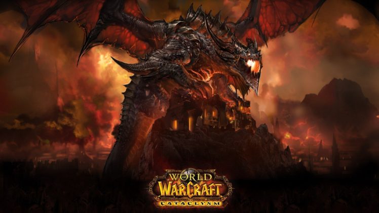 wings, World, Of, Warcraft, Deathwing, World, Of, Warcraft , Cataclysm HD Wallpaper Desktop Background