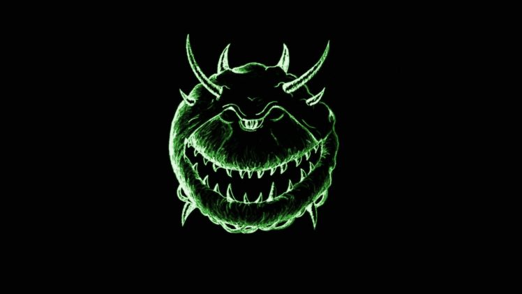 green, Abstract, Video, Games, Demons, Horns, Doom, Smiling, Retro, Games, Cacodemon HD Wallpaper Desktop Background