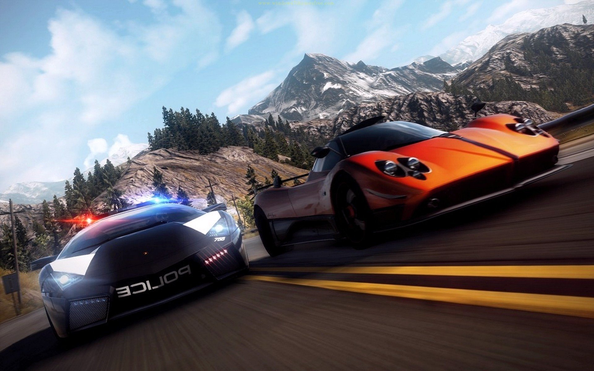 video, Games, Mountains, Cars, Police, Need, For, Speed, Roads, Lamborghini, Reventon, Pagani, Zonda, Cinque, Need, For, Speed, Hot, Pursuit, Games Wallpaper