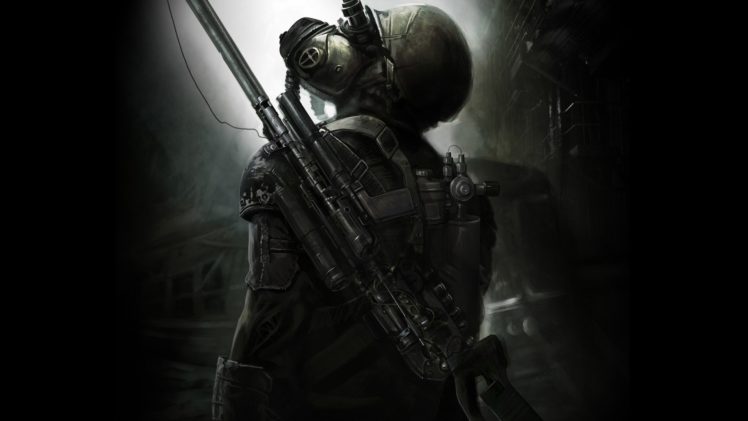 video, Games, Gas, Masks, Sniper, Rifles, Science, Fiction HD Wallpaper Desktop Background