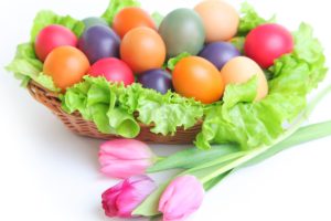 holidays, Easter, Tulips, Eggs, Flowers