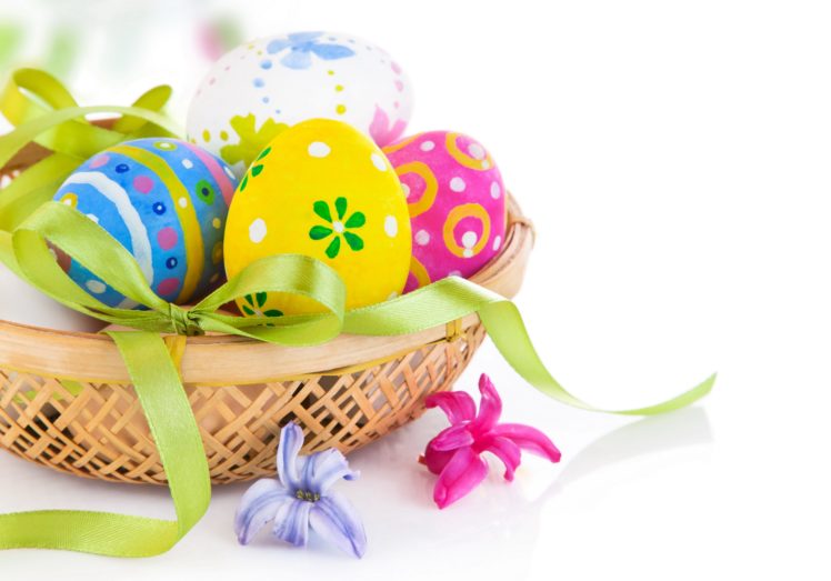 knot, Holidays, Easter, Wicker, Basket, Eggs, Bowknot HD Wallpaper Desktop Background