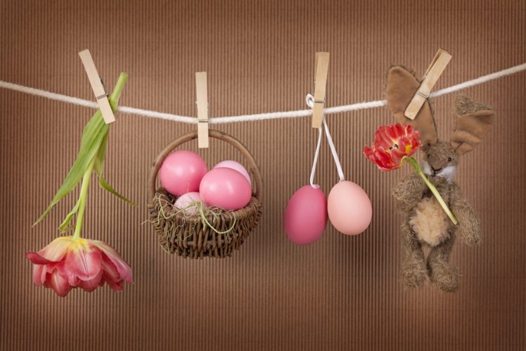 pin, Easter, Toys, Tulips, Eggs, Wicker, Basket HD Wallpaper Desktop Background