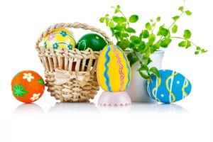 plant, Holidays, Easter, Wicker, Basket, Eggs