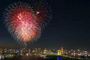 fireworks, Tokyo, Japan, Cities, Hdr, Night