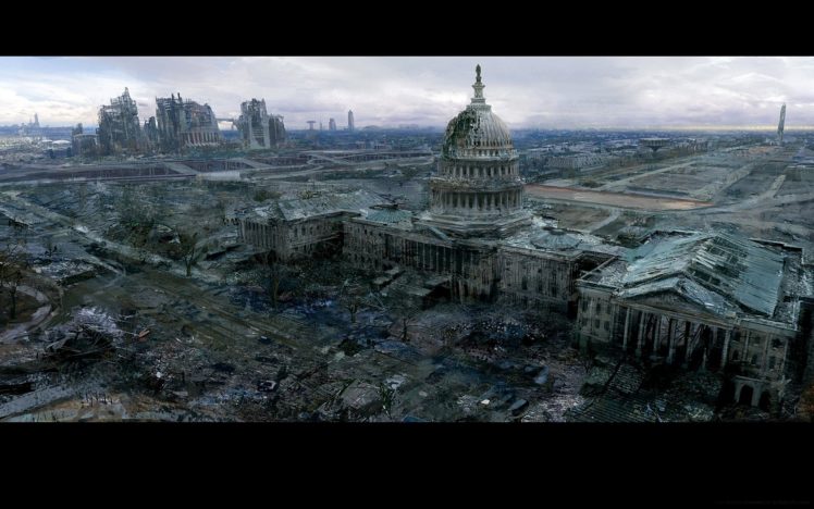 fallout, Buildings, Apocalypse, Washington, Dc, Concept, Art HD Wallpaper Desktop Background